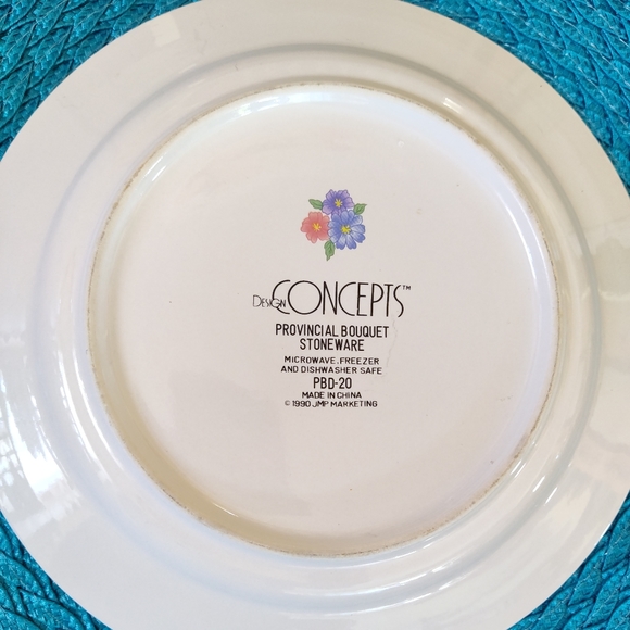 Design Concepts Provincial Bourquet Stoneware. - Picture 5 of 8